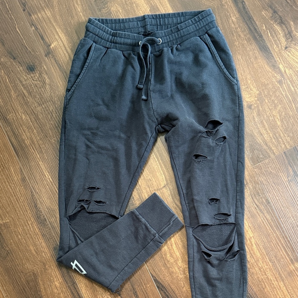 Black Distressed Jogger